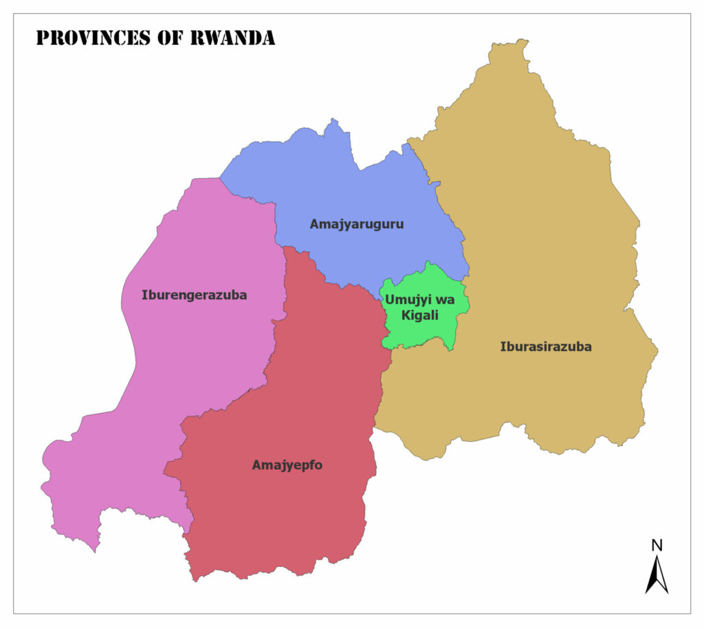Provinces of Rwanda Mappr