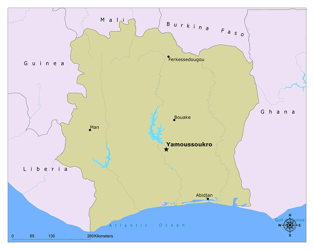 What is the Capital of Ivory Coast? Mappr