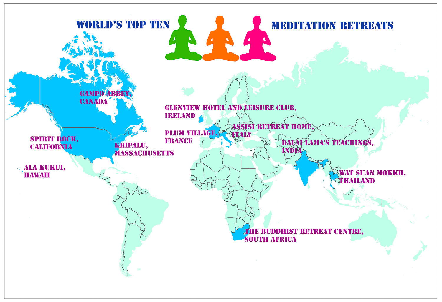 World's Top 10 Meditation Centers Mappr