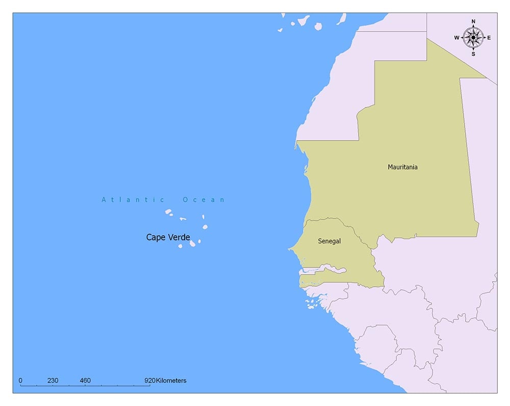 Cape Verde Flag Map and Meaning Mappr