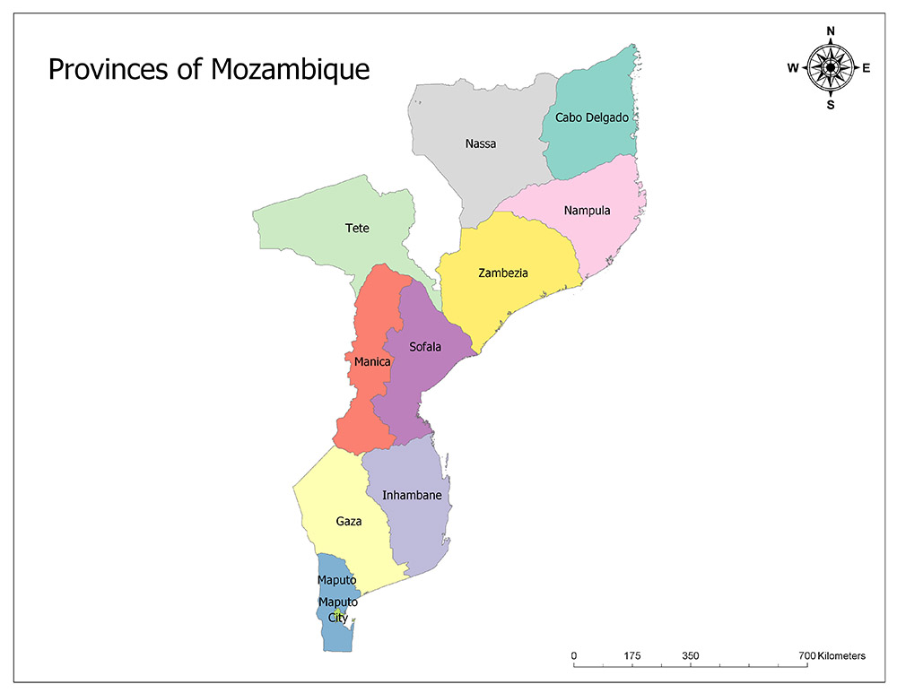 Tete Province Mozambique Map Provinces Of Mozambique | Mappr