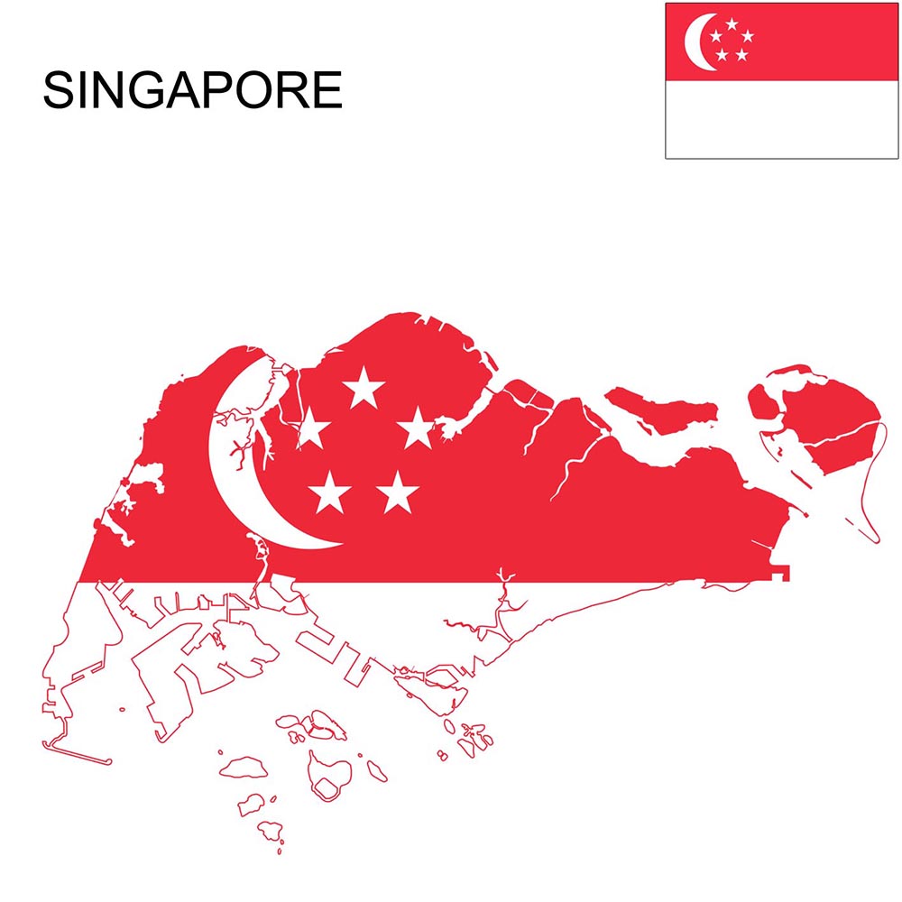 Singapore Flag Map and Meaning Mappr