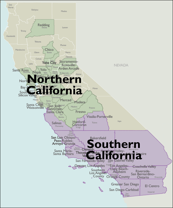 California Metro Area Zip Code Wall Maps