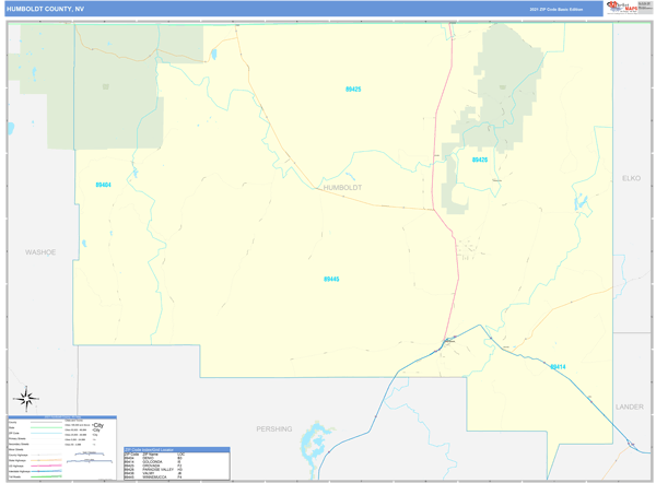 Humboldt County Zip Code Map