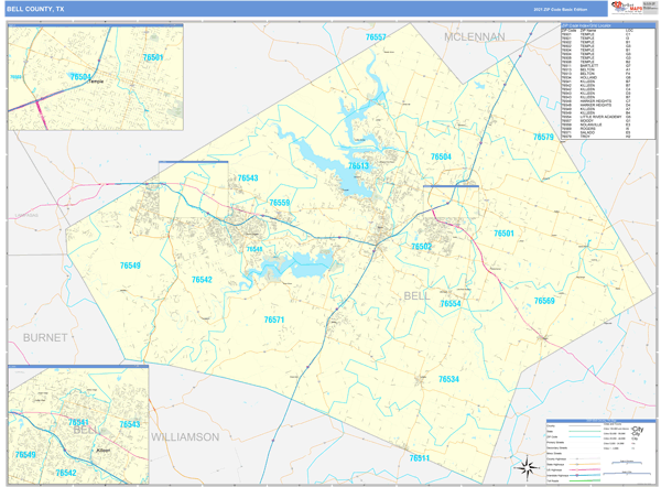 Killeen Texas Zip Code Map
