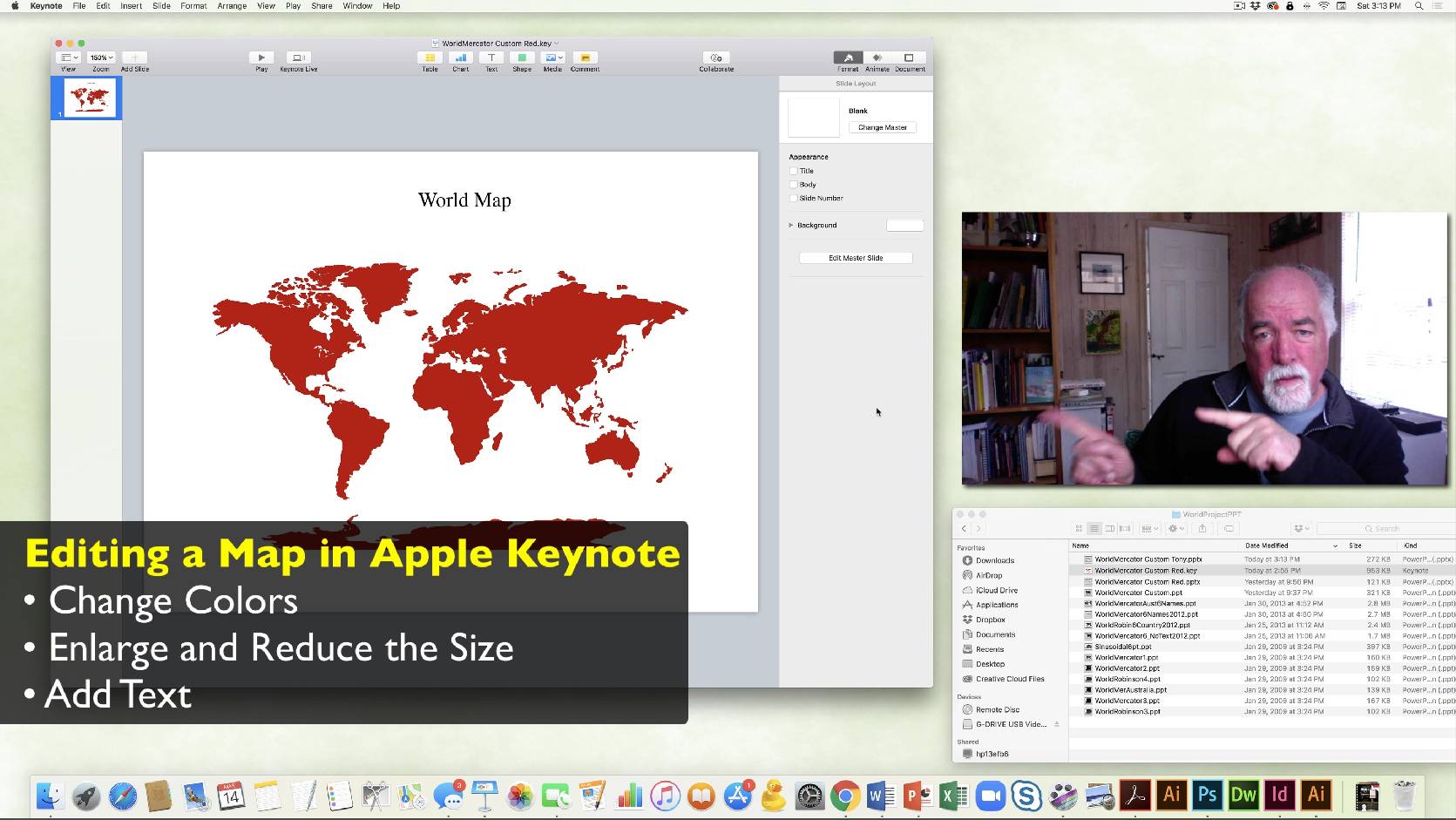 How to Edit a Map in Apple Keynote, Change Colors, Enlarge or Reduce