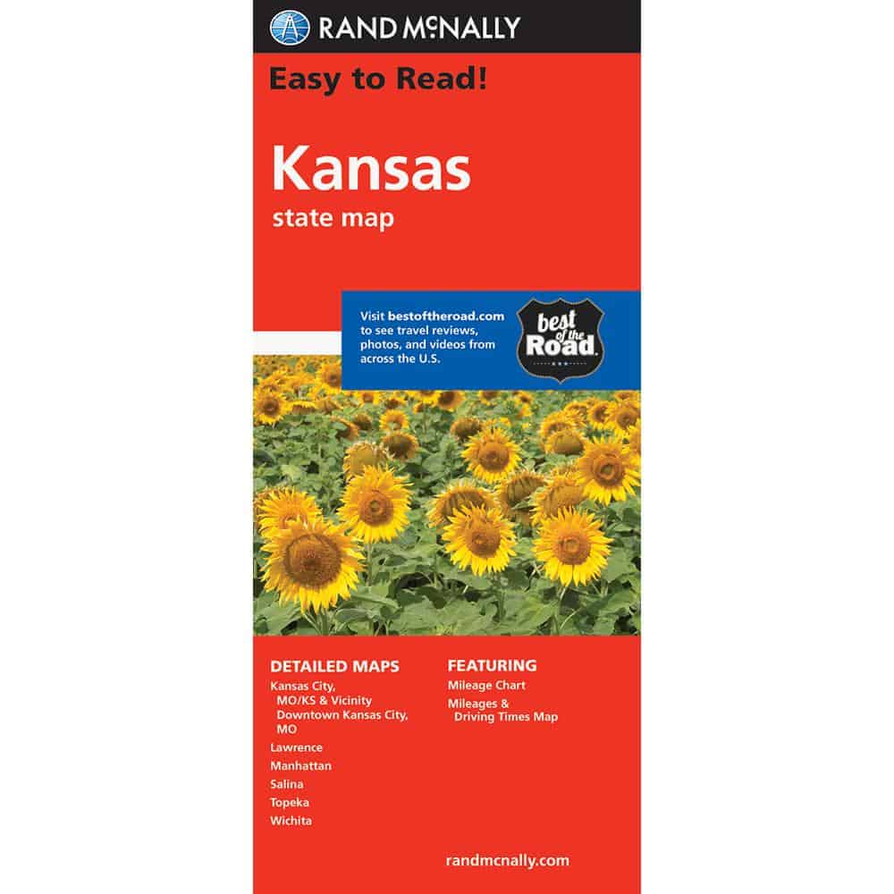 Rand McNally Kansas, Easy to Read Folding Travel Map The Map Shop