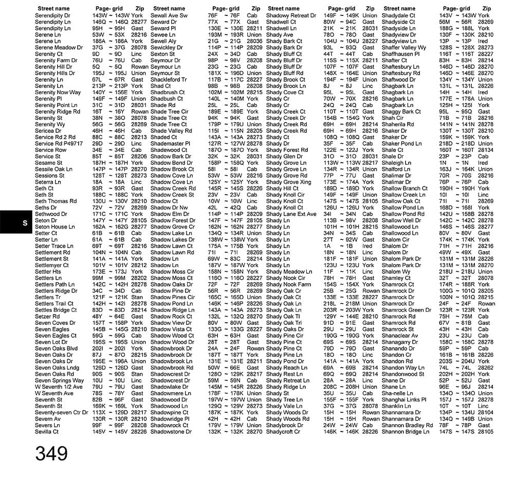Charlotte 25 Mile Radius Atlas The Map Shop