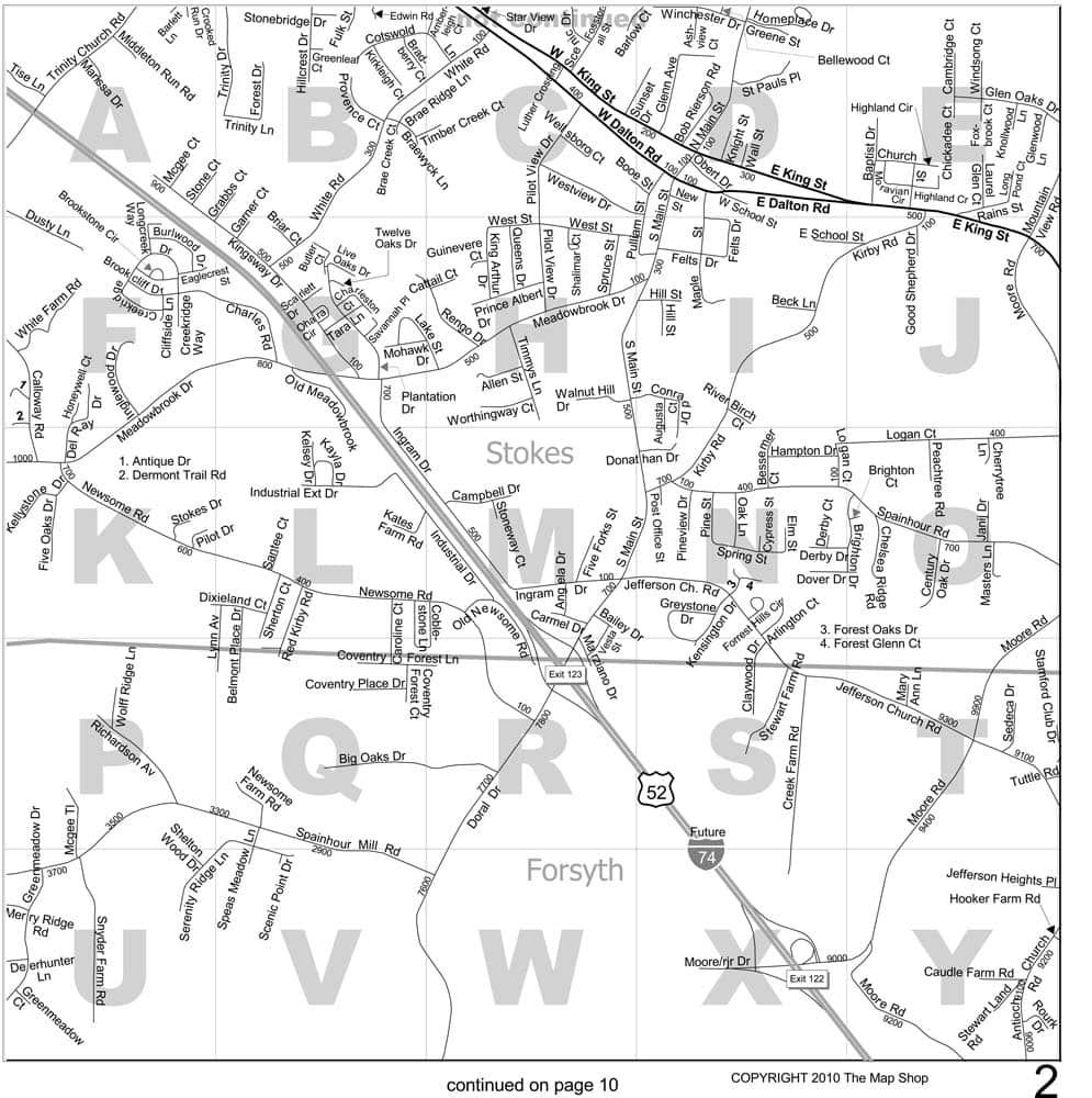 Forsyth County, NC Professional Driver Atlas The Map Shop