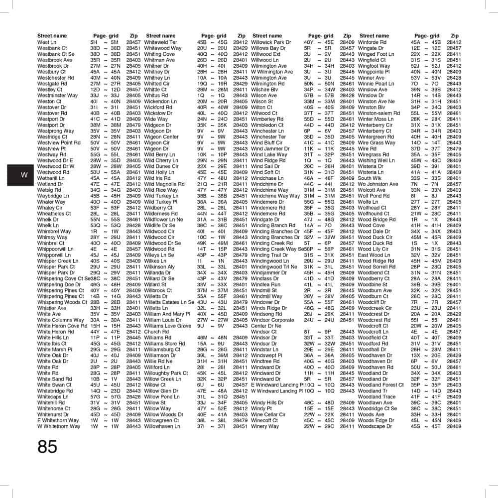 New Hanover County, NC Professional Driver Atlas The Map Shop