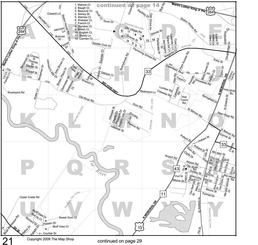 Pitt County, NC Professional Driver Atlas The Map Shop