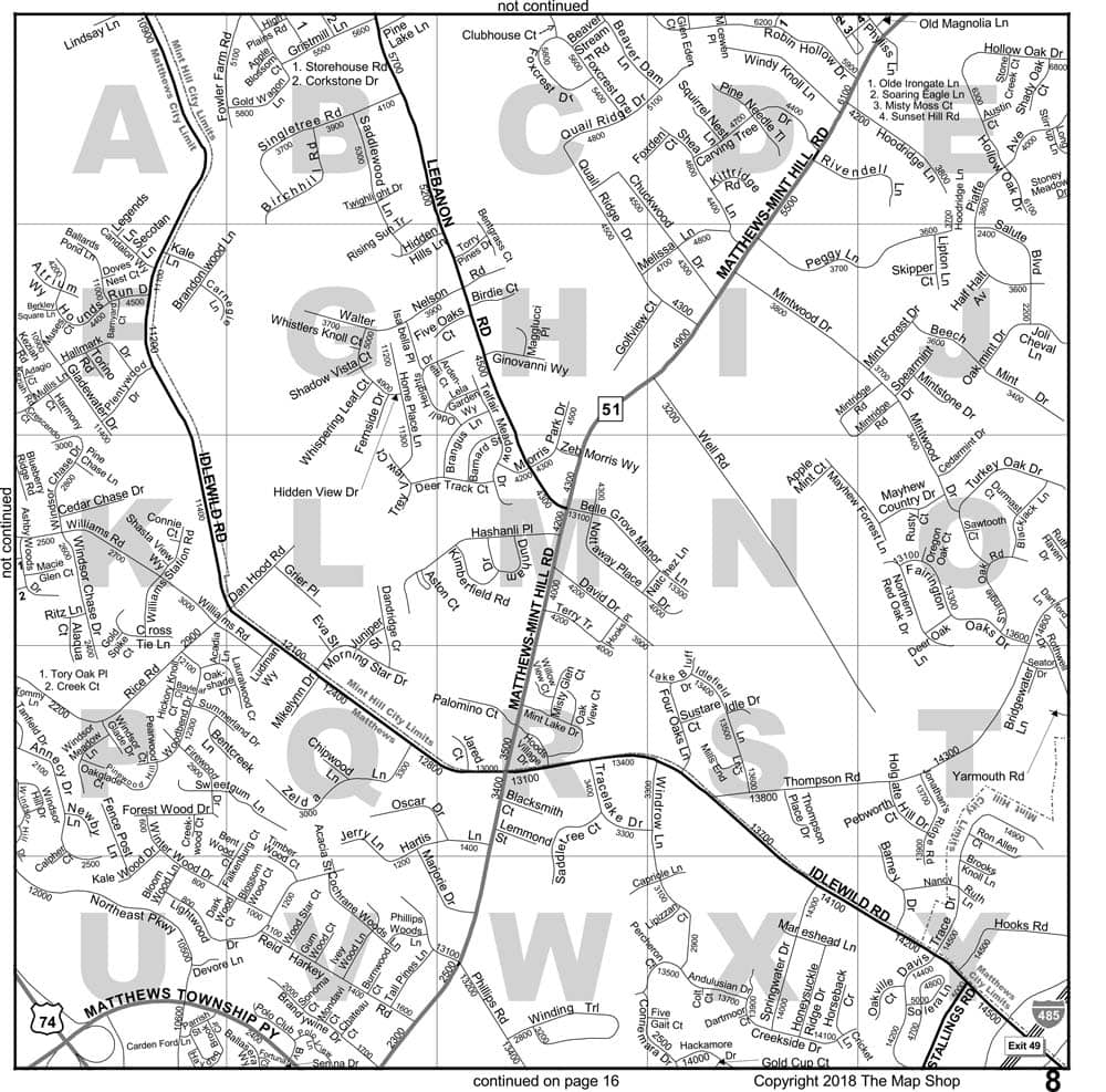 Union County, NC Professional Driver Atlas The Map Shop