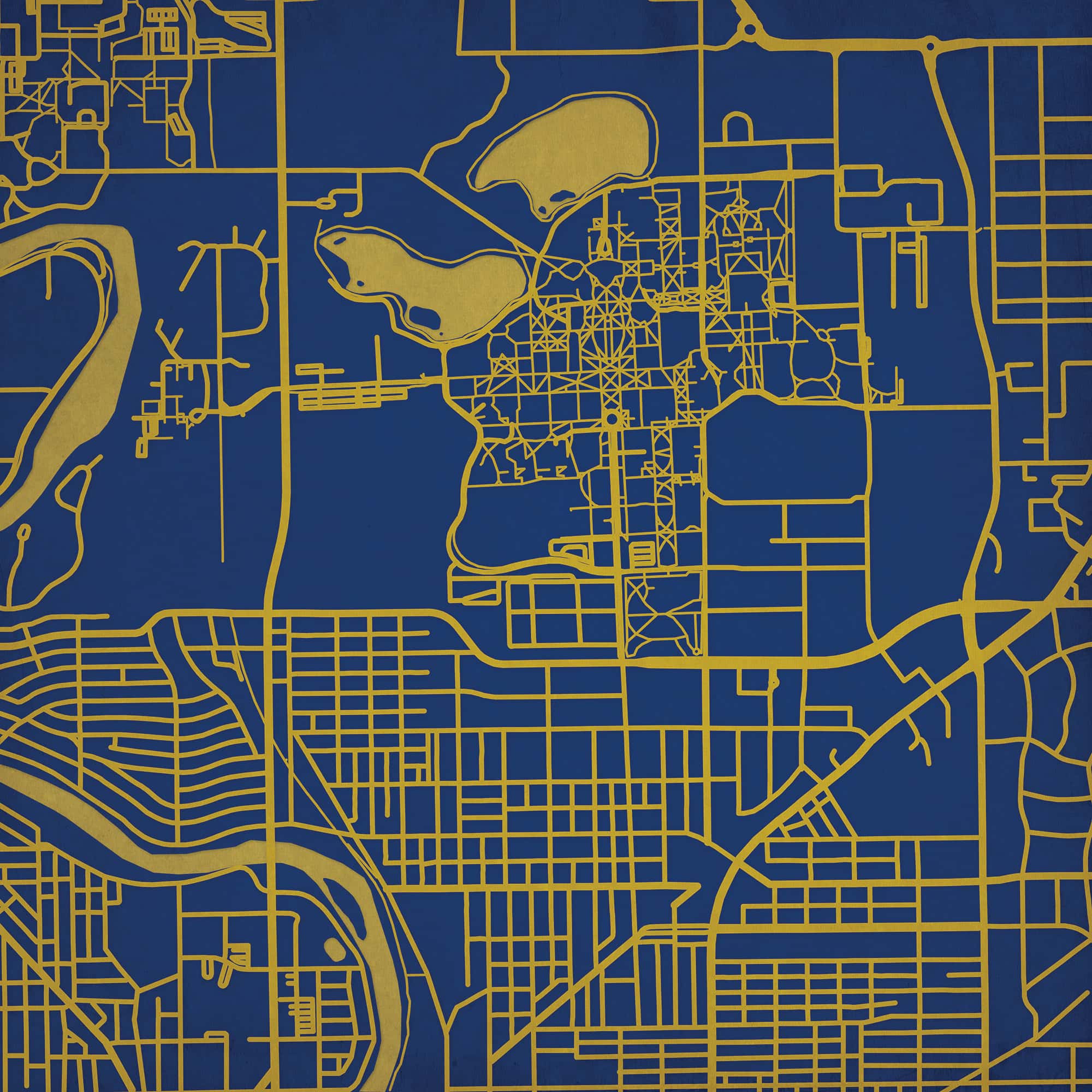 Notre Dame Indiana Map University Of Notre Dame Campus Map Art - The Map Shop