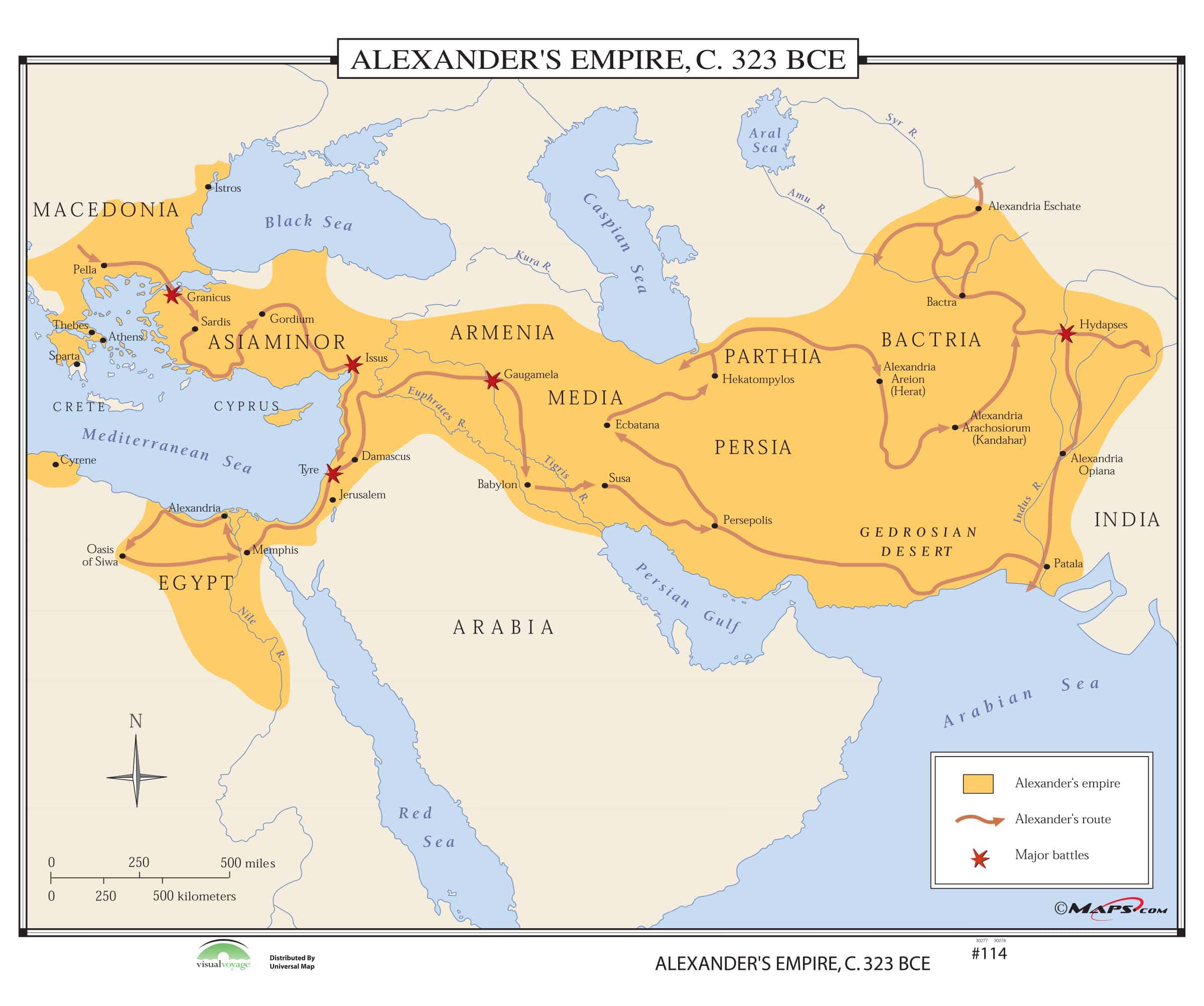 114 Alexander's Empire, 323 BCE The Map Shop