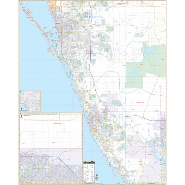 Sarasota County, FL Wall Map by Kappa The Map Shop