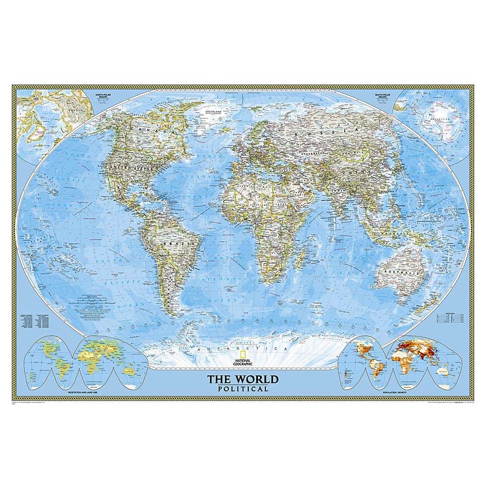 National Geographic Wall Map National Geographic World Classic - The Map Shop
