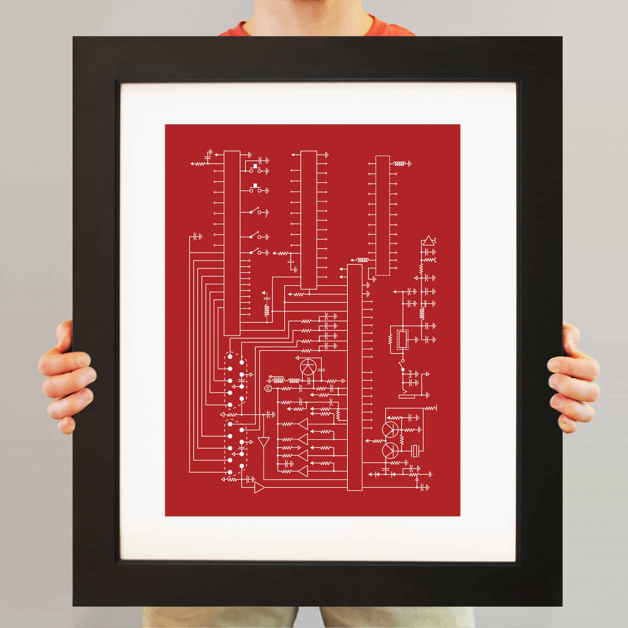 Atari 2600 Computer Schematic by City Prints - The Map Shop