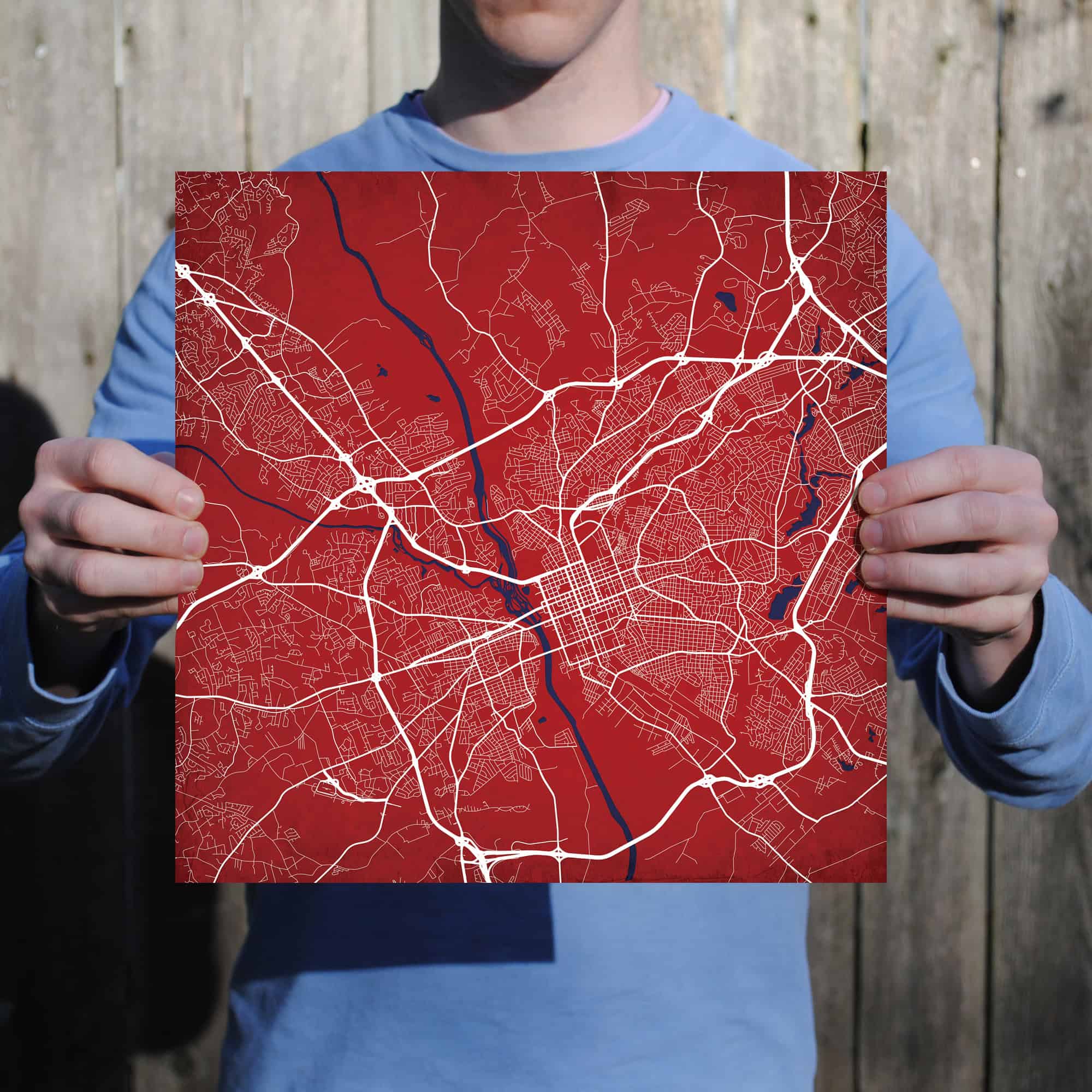Columbia, South Carolina Map Art by City Prints The Map Shop