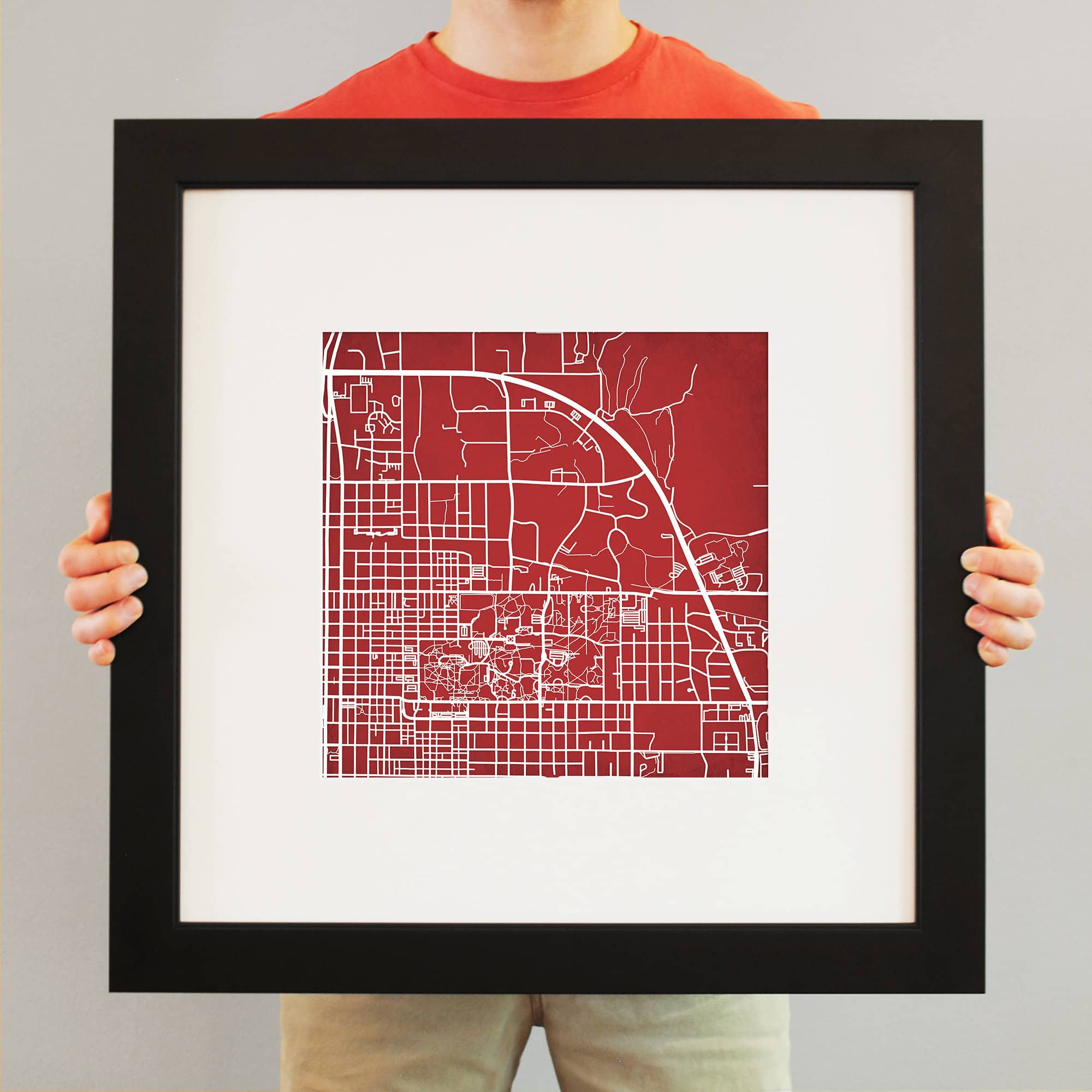 Indiana University Campus Map Art by City Prints The Map Shop