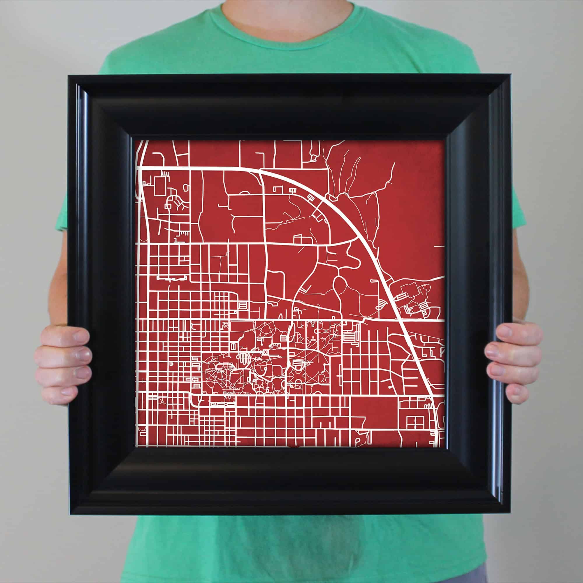 Indiana University Campus Map Art by City Prints The Map Shop