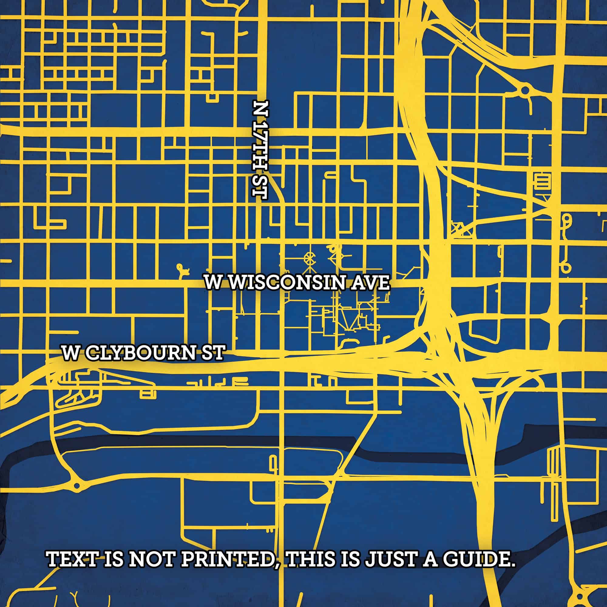 Marquette University Campus Map Art by City Prints The Map Shop