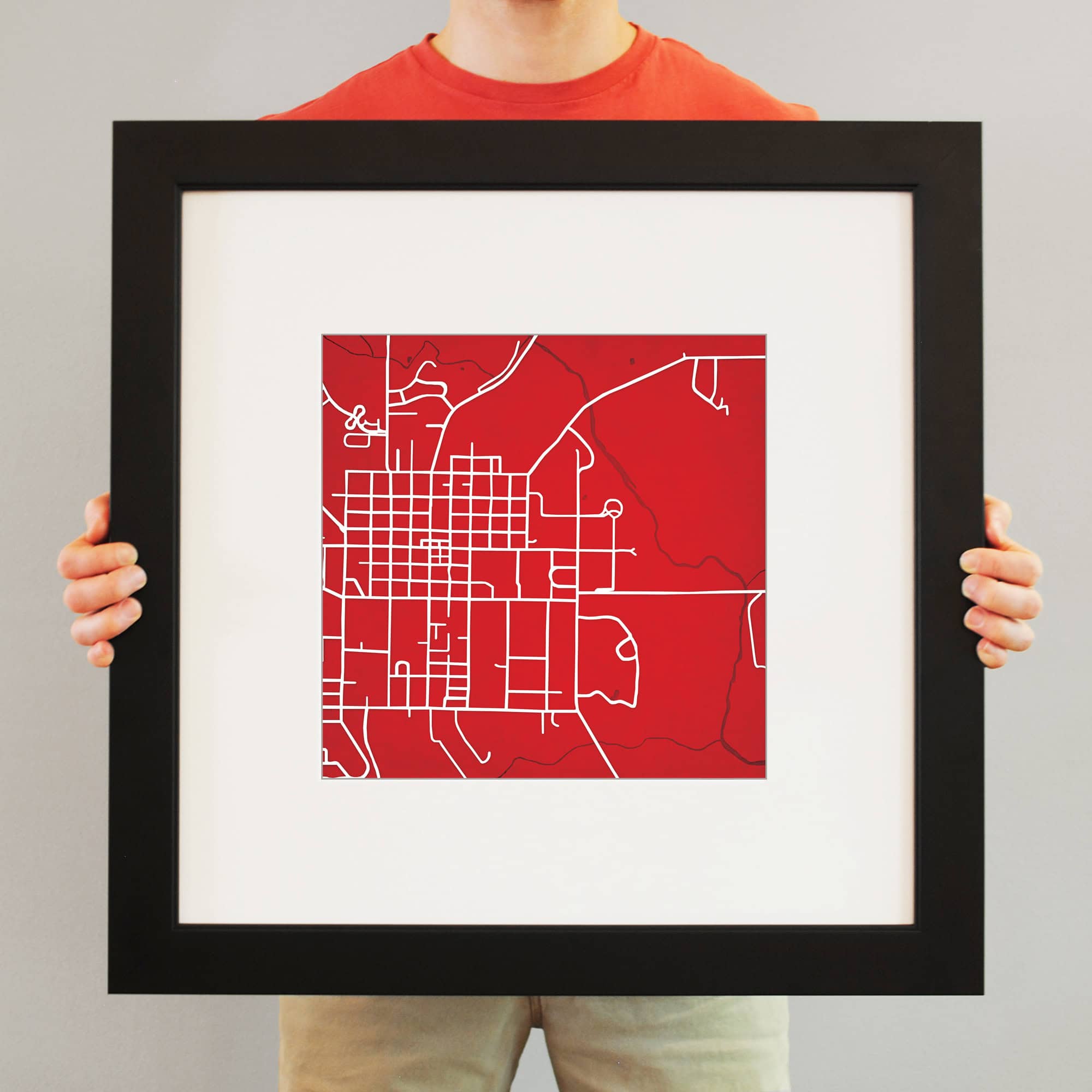 Miami University (Oxford Ohio) Campus Map Art by City Prints The Map Shop