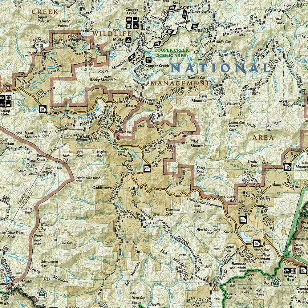 Cohutta Mountains Map