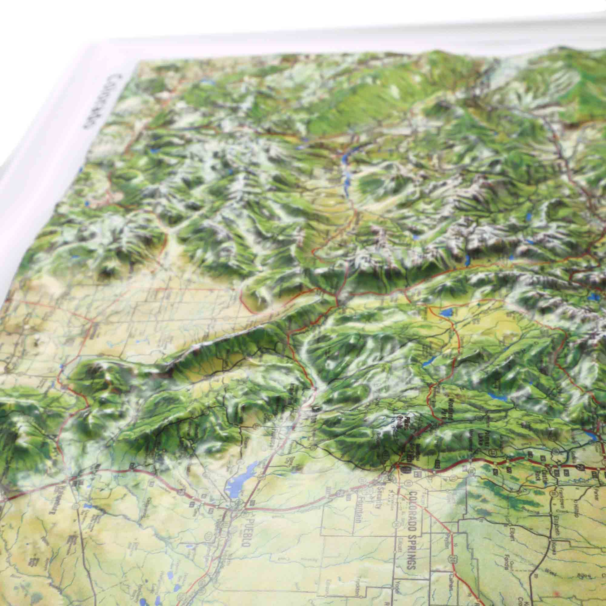 Colorado Satellite Raised Relief Map by Hubbard Scientific The Map Shop