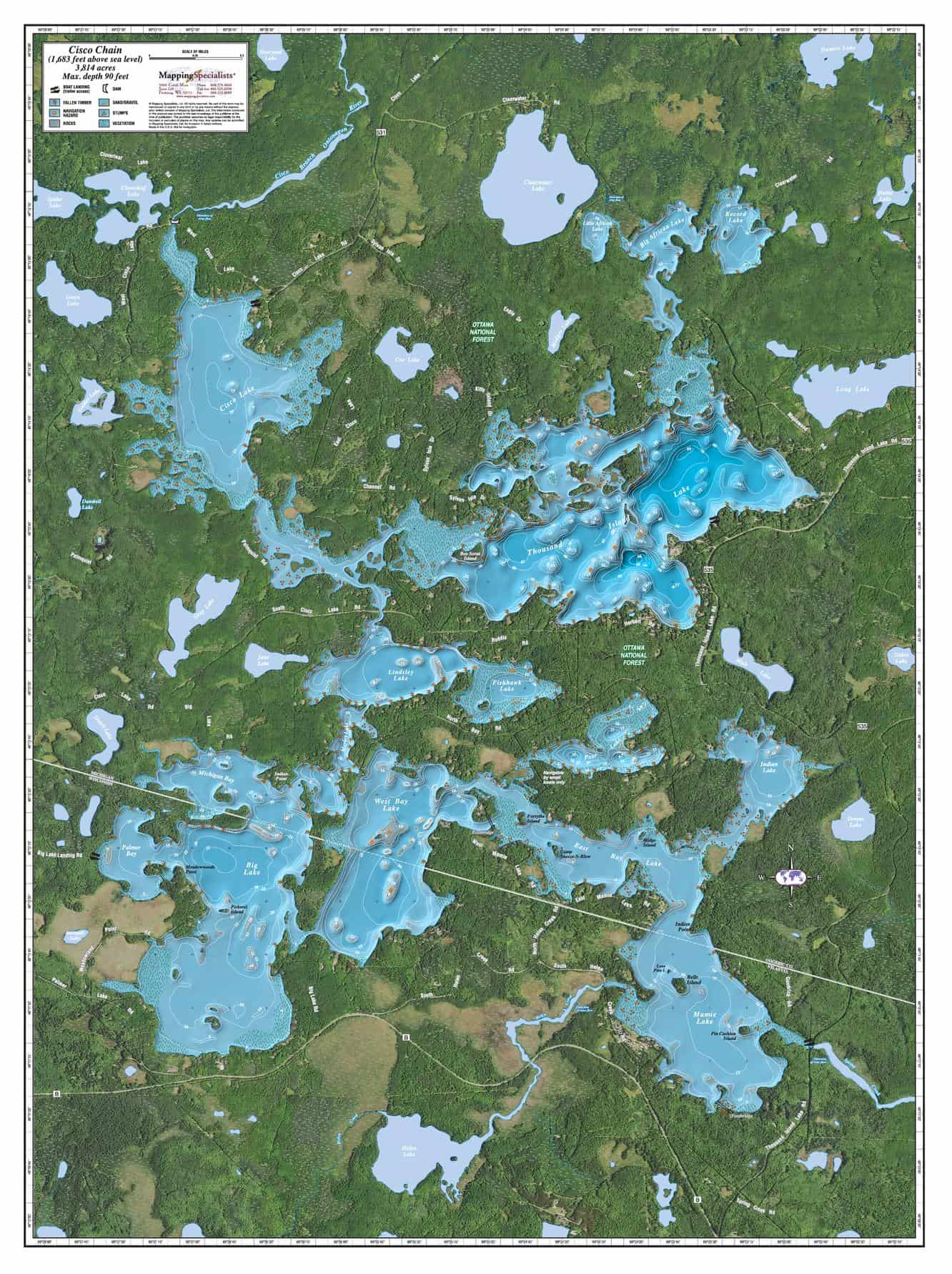 Cisco Chain by Mapping Specialists The Map Shop