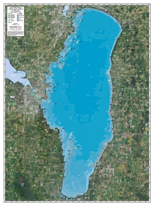 Lake Winnebago by Mapping Specialists The Map Shop