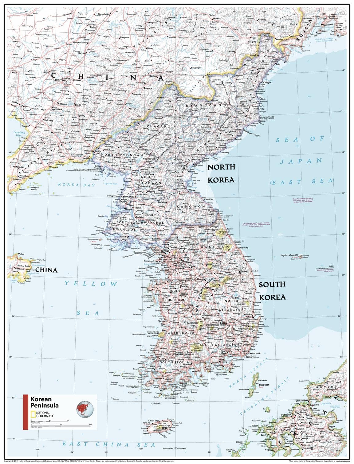 Korean Peninsula Atlas of the World, 11th Edition by National