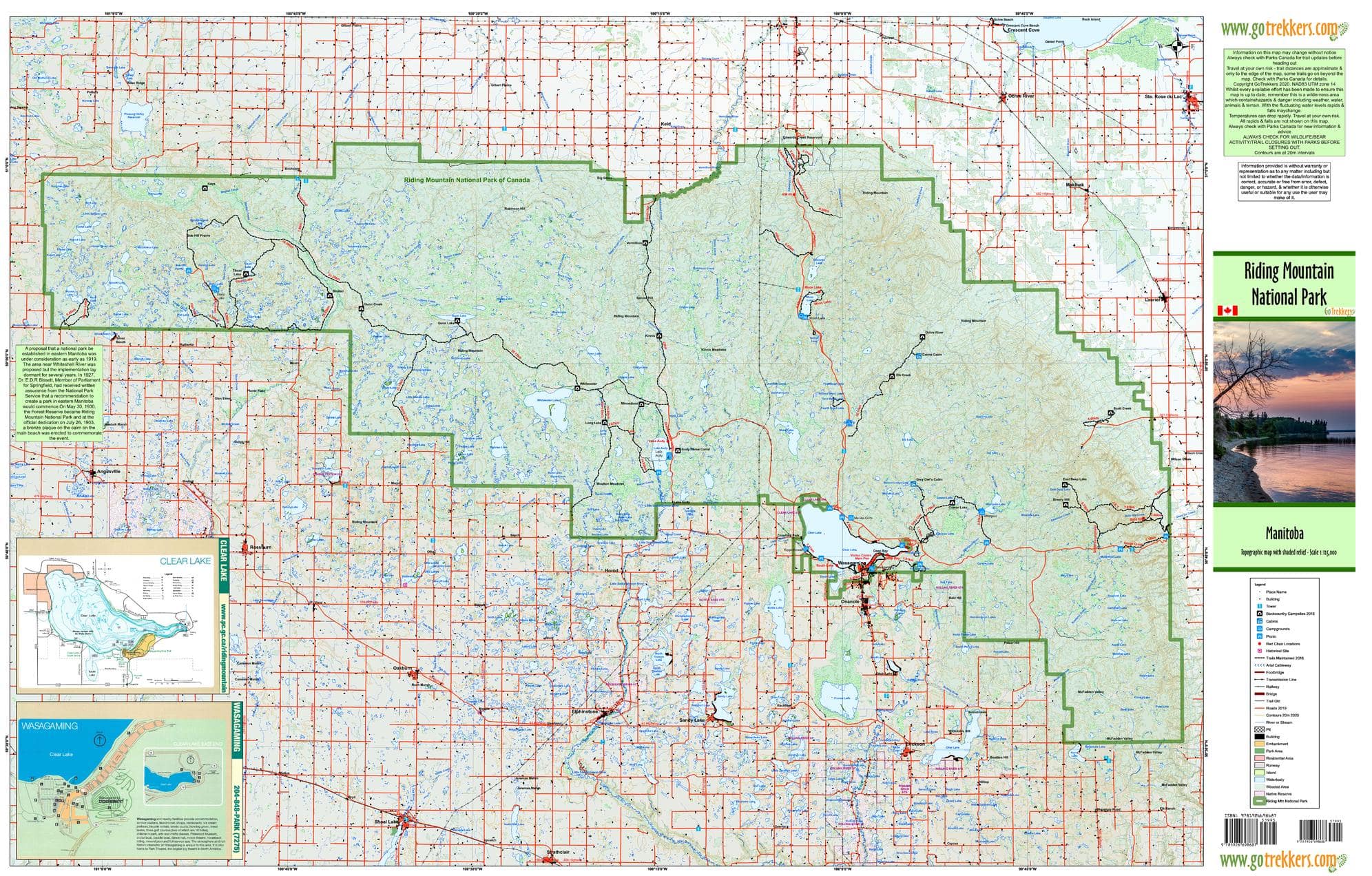 Riding Mountain National Park by GoTrekkers The Map Shop