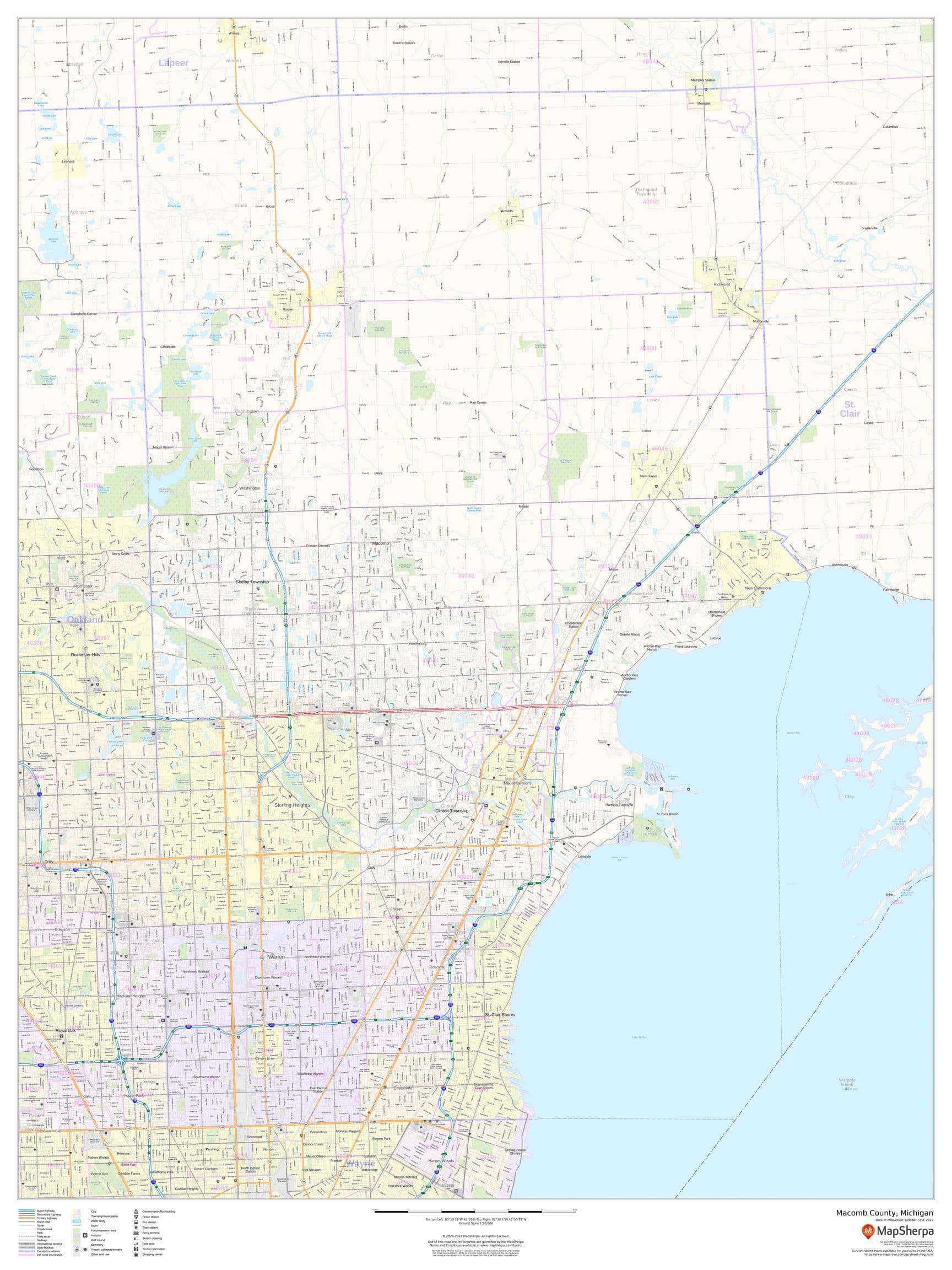County, Michigan by MapSherpa The Map Shop