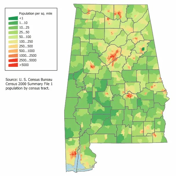 Alabama Zip Code Map And Population List In Excel