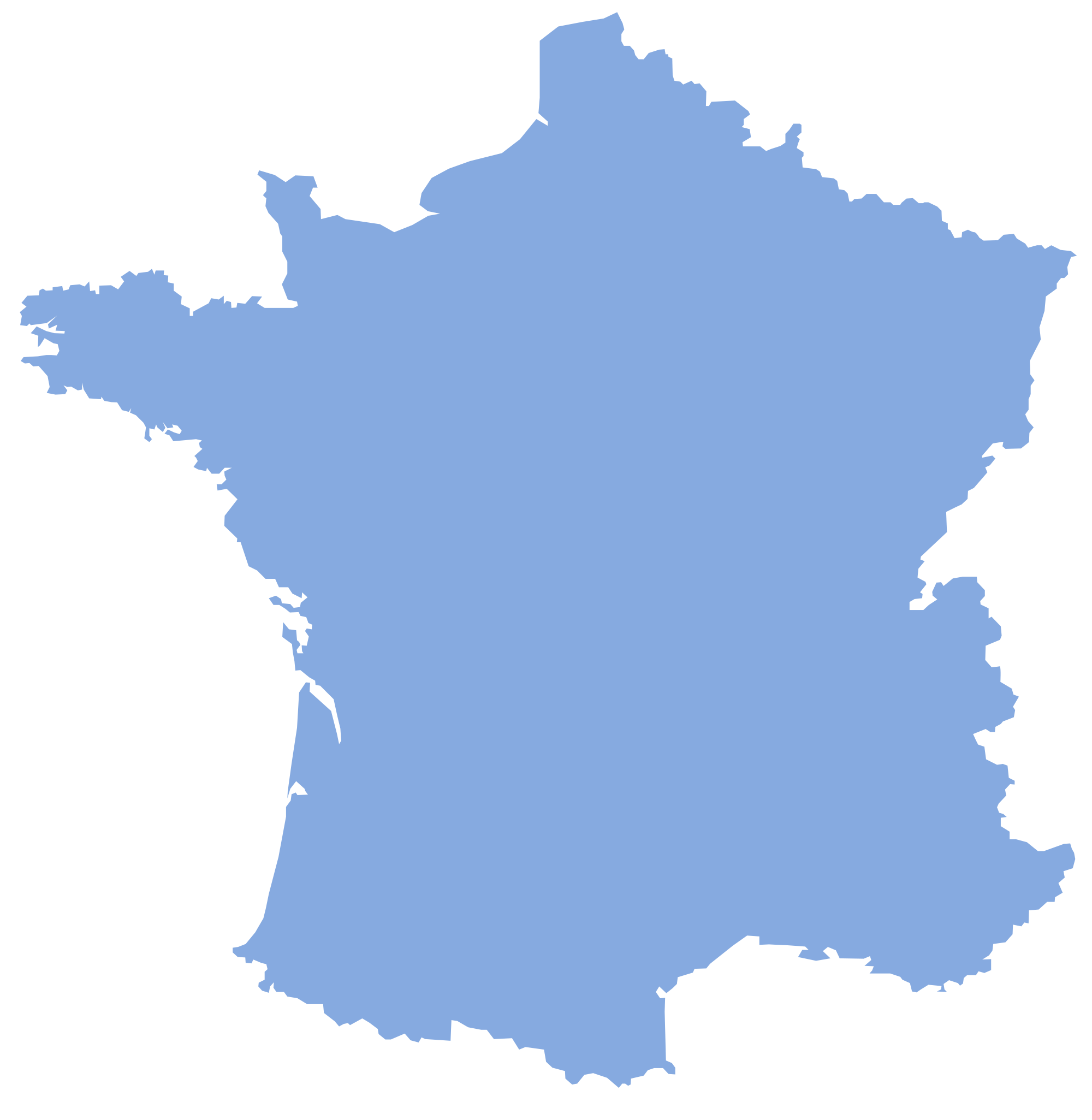 Map Of France Blank