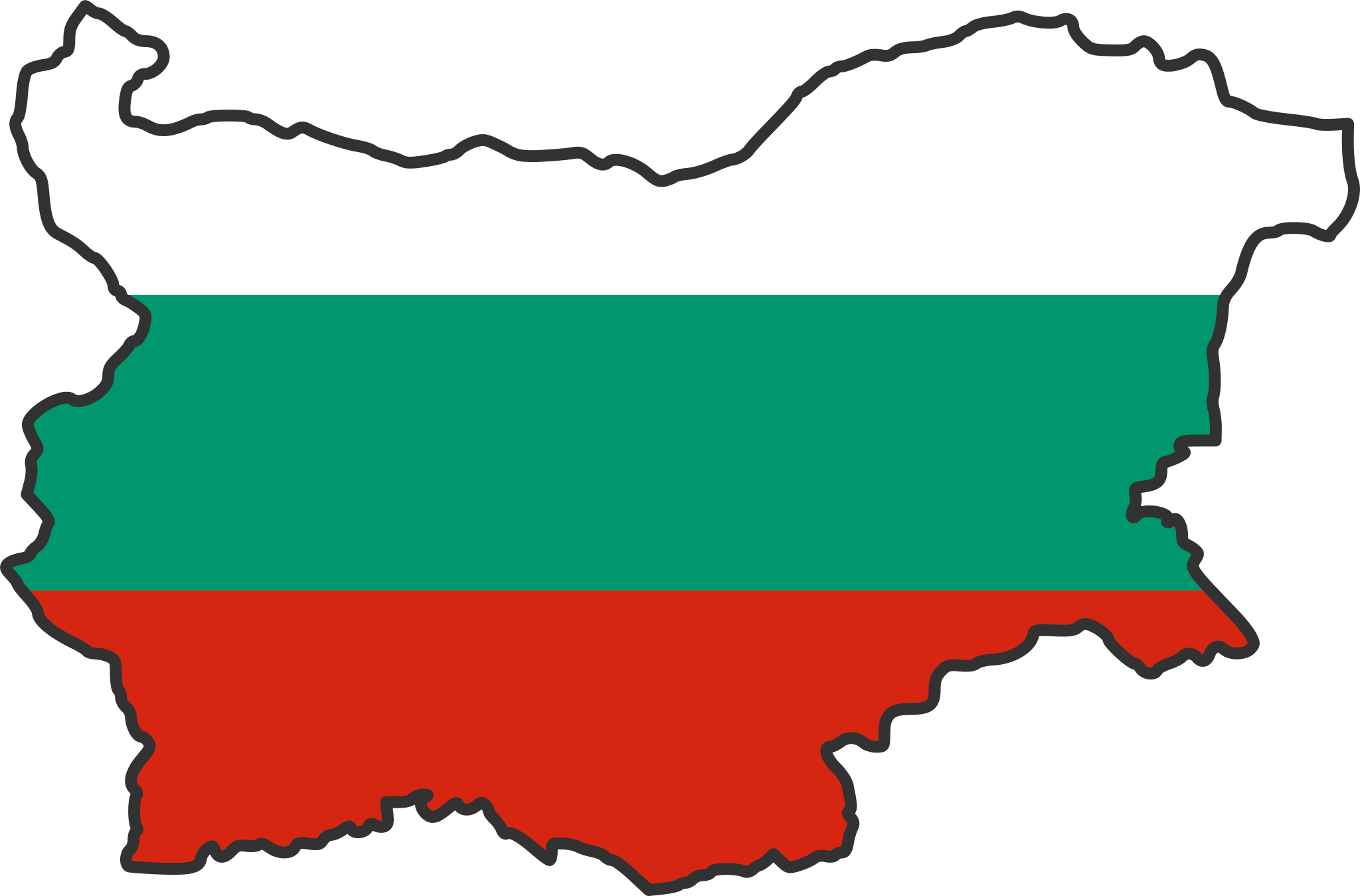 Bulgaria Flag Map