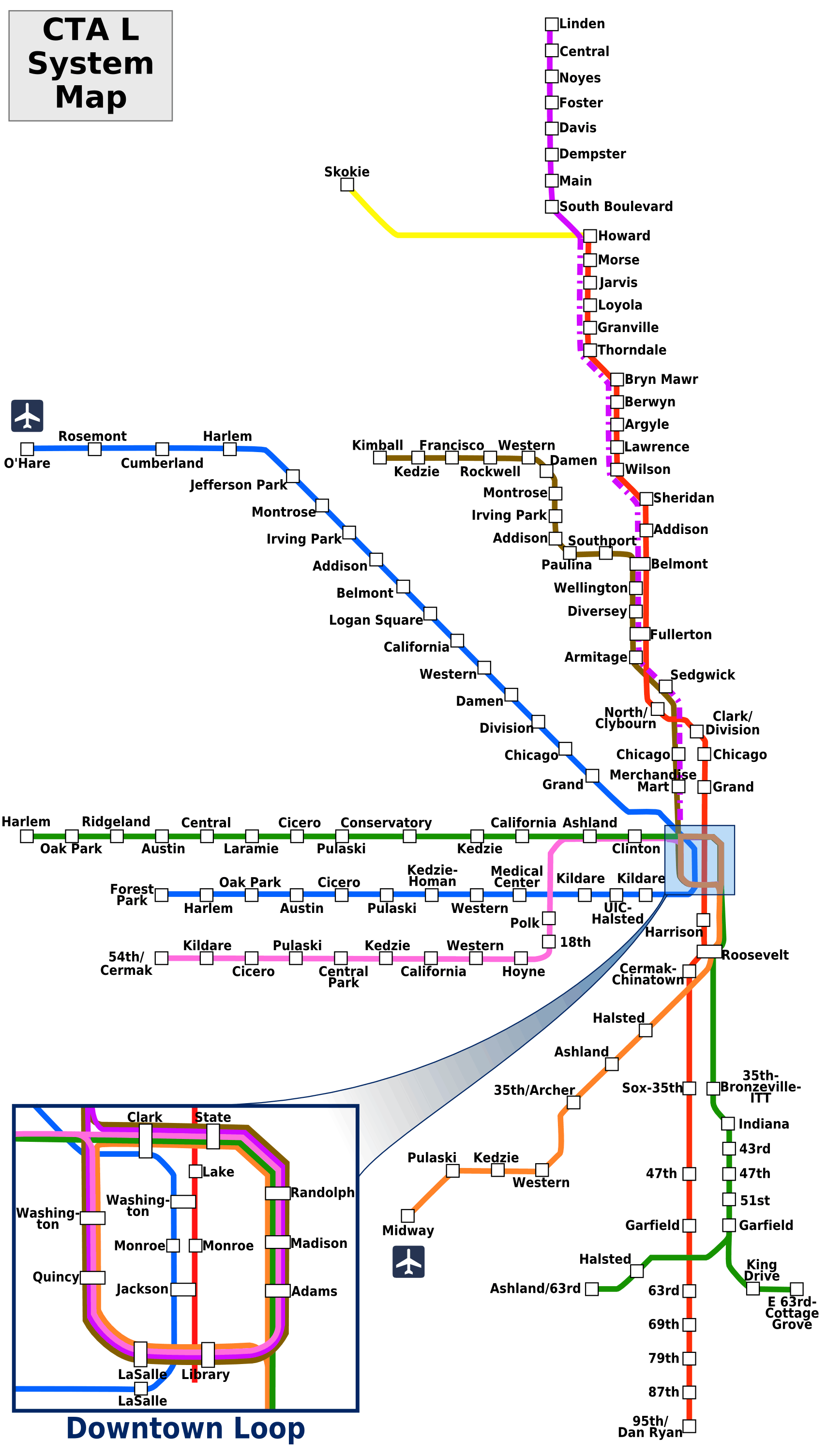 Chicago Cta L Map