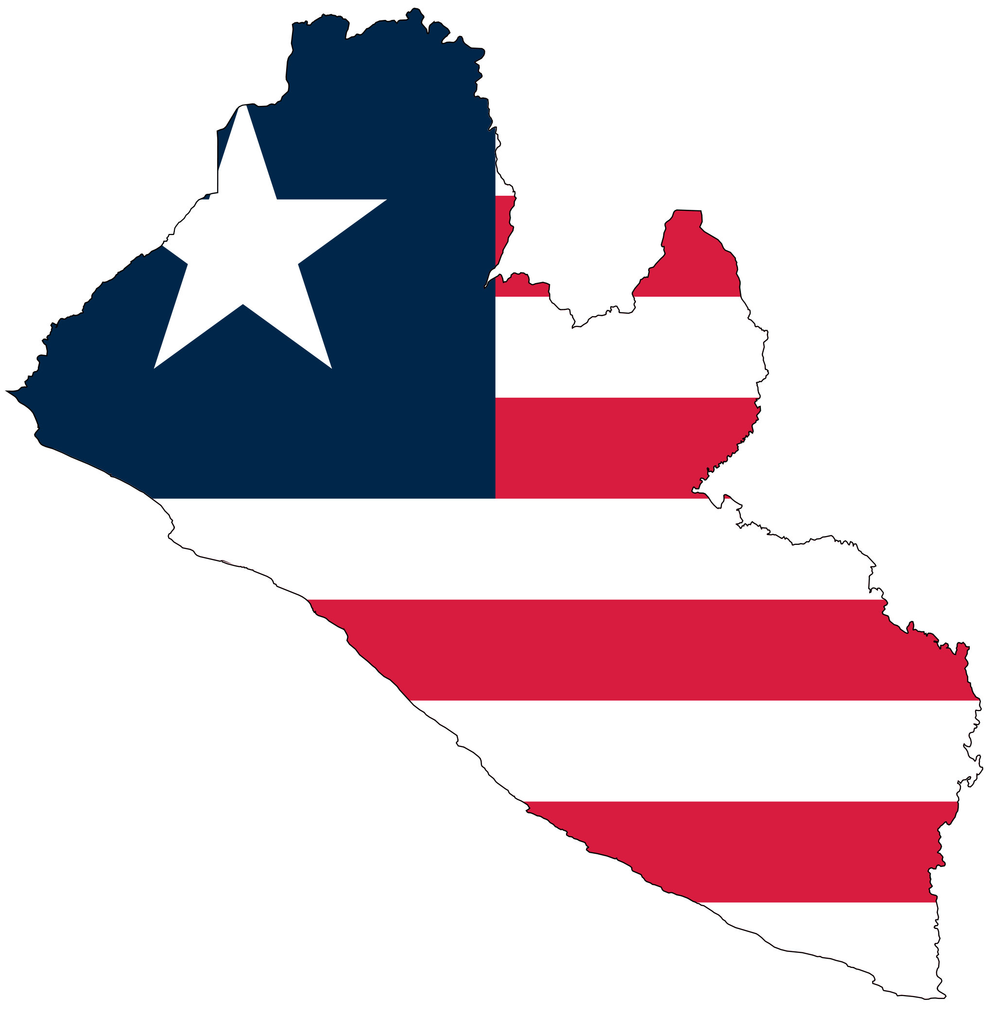 Liberia Flag Map
