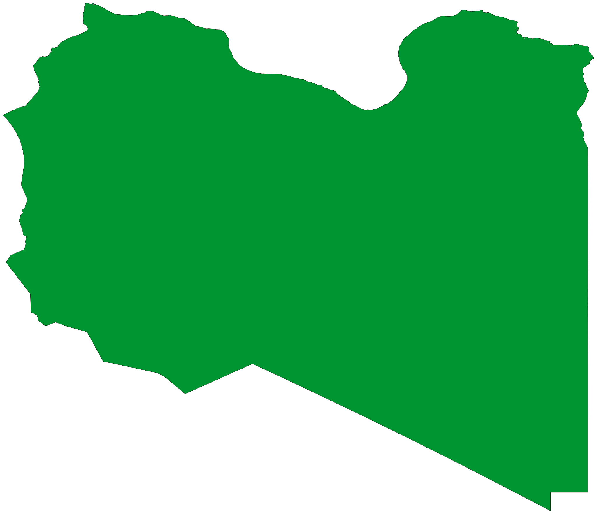 Libya Flag Map