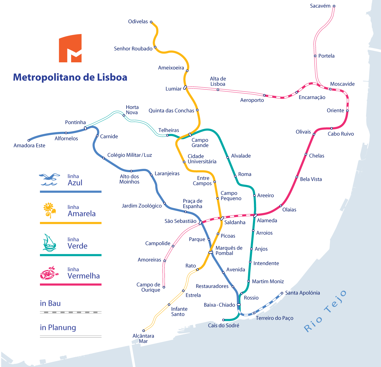 Pain Points Liés À La Carte Du Métro De Lisbonne Lisbon Metro Map