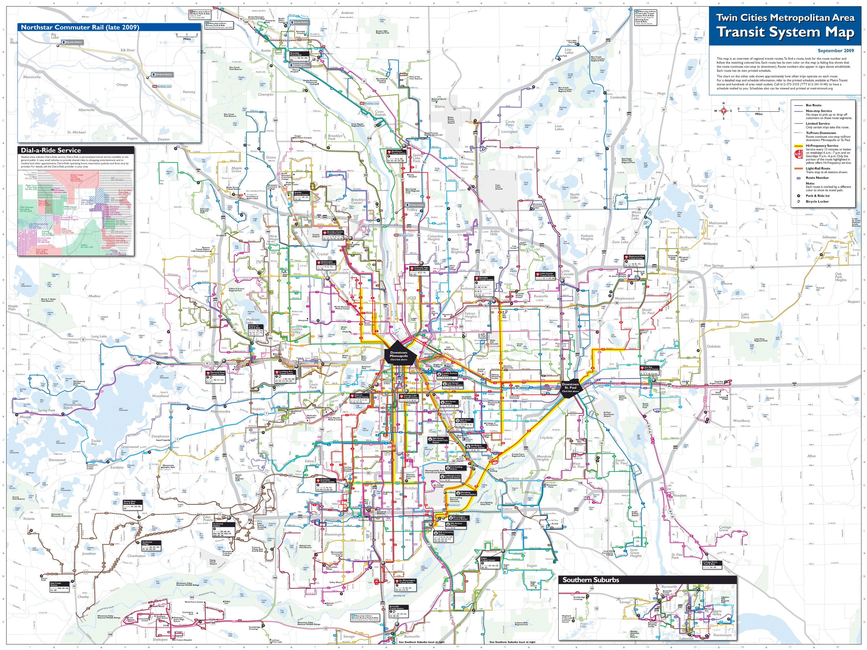 Minneapolis Bus Routes Map