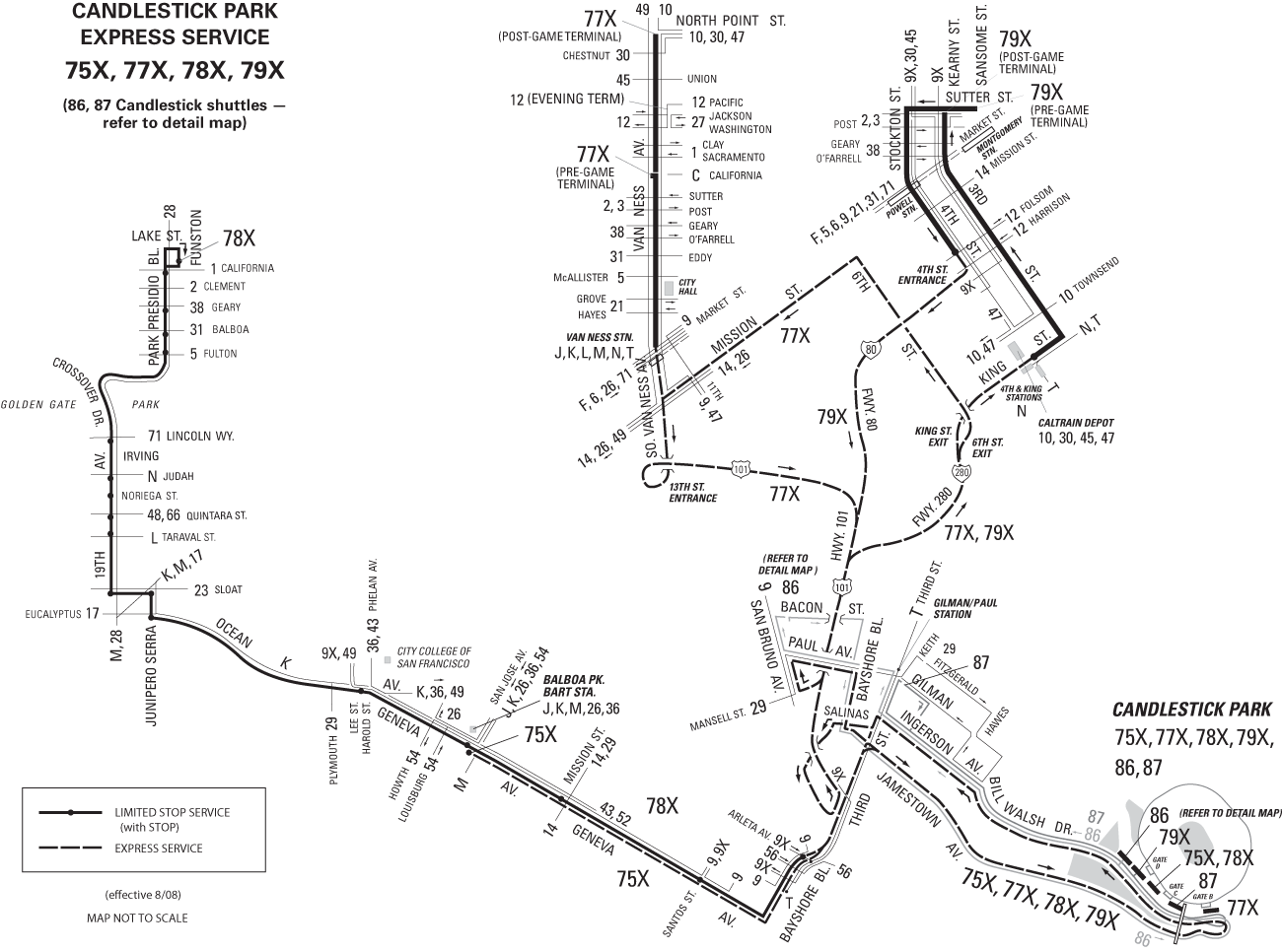 San Francisco Candlestick Park Map •
