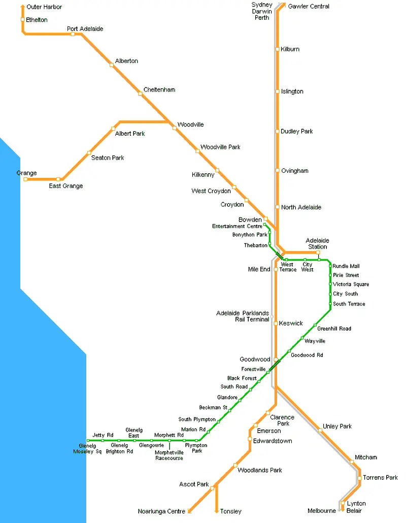Adelaide Metro Map