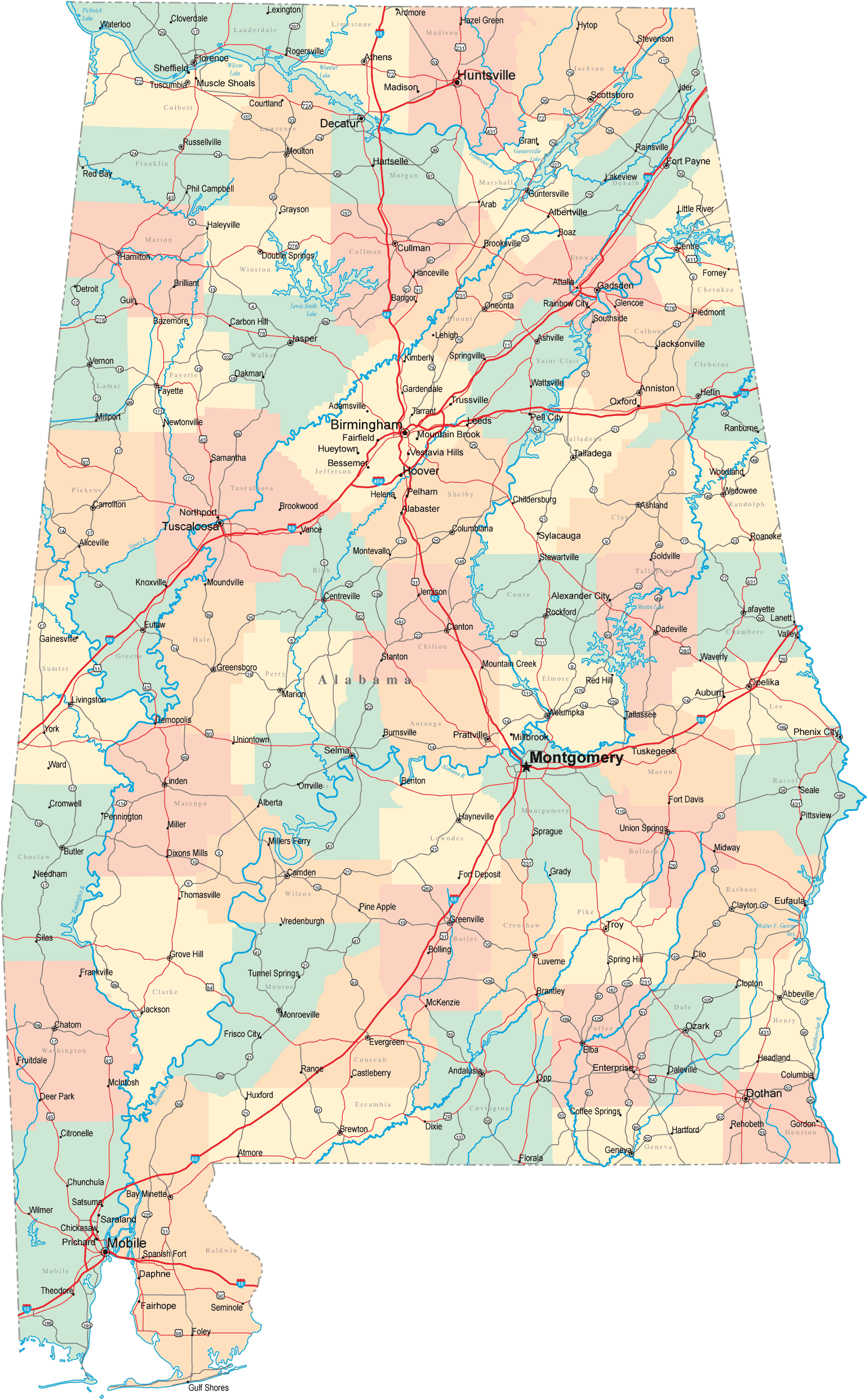 Alabama Road Map •