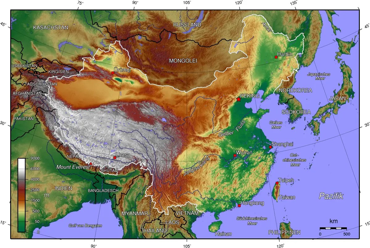 Android Topo Map Of China China Topo