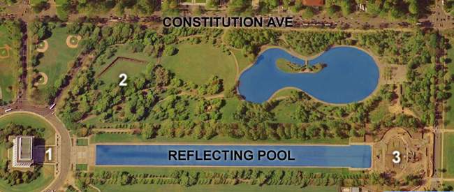 Constitution Gardens Satellite Image â€¢