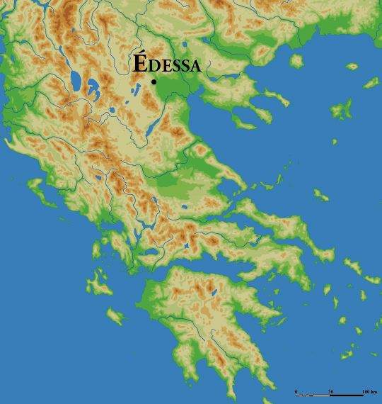 Edessa Königsbrunn Karte Edessa Location