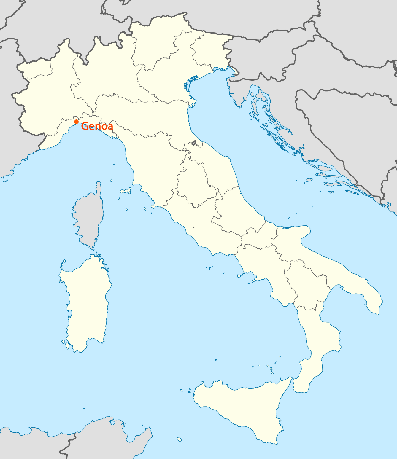 Genoa Printable Tourist Map Sygic Travel
