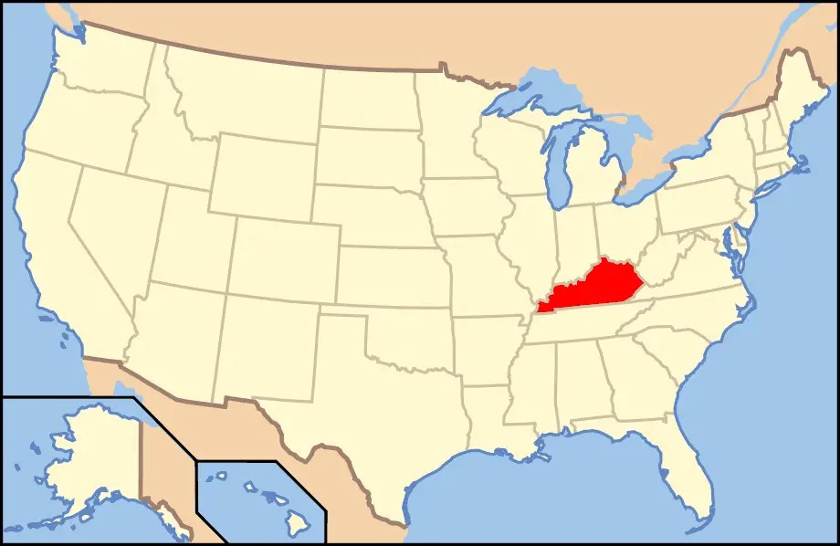 Map of Usa Ky •