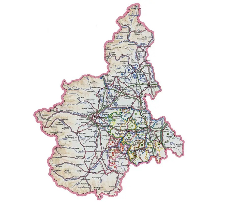 Political Map of Piedmont